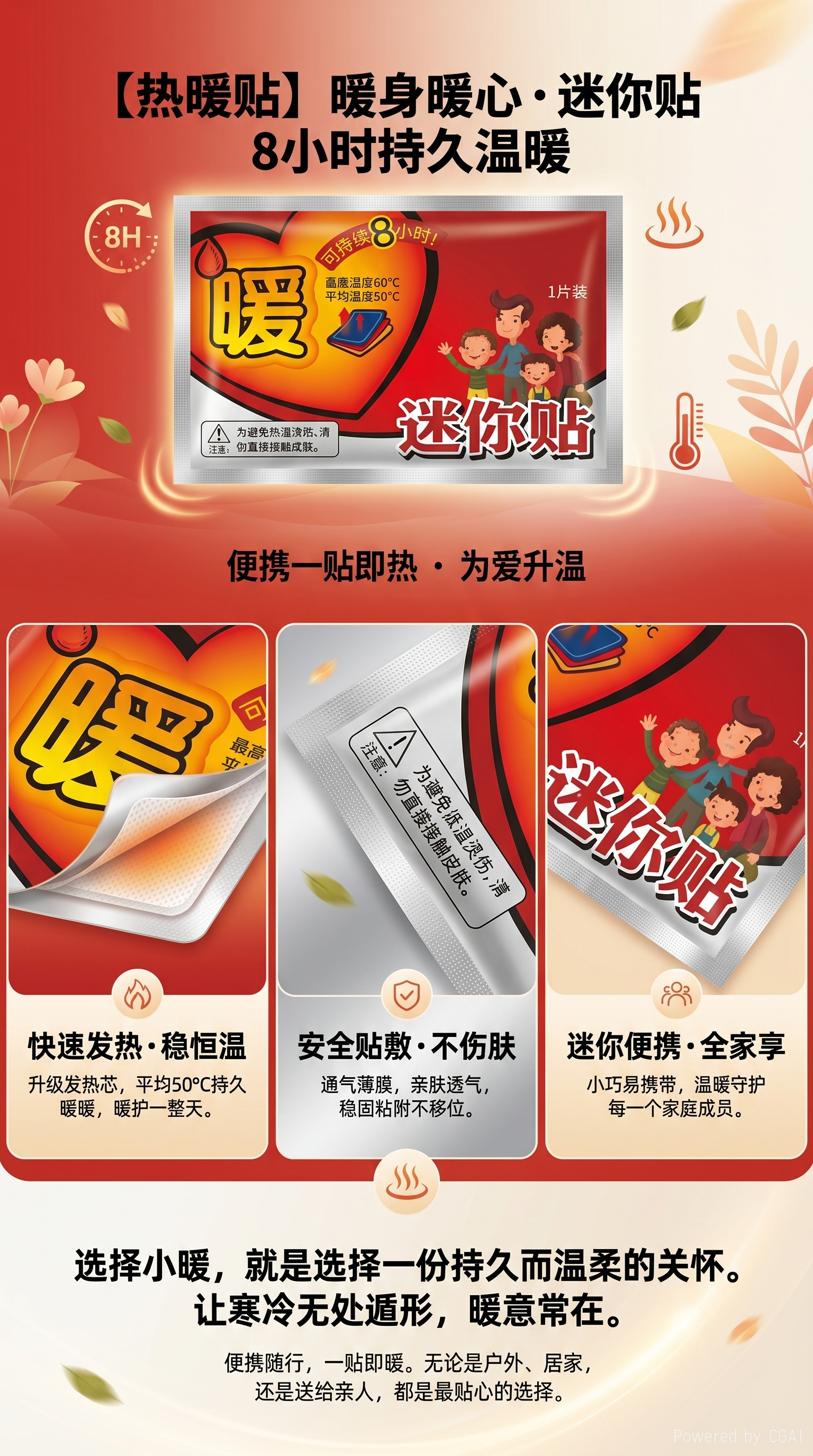 Warm baby, heat patch, hot compress patch, Sanfu Patch, Warm Body, waist support patch, warm waist patch, hot compress patch, warm body pic 1