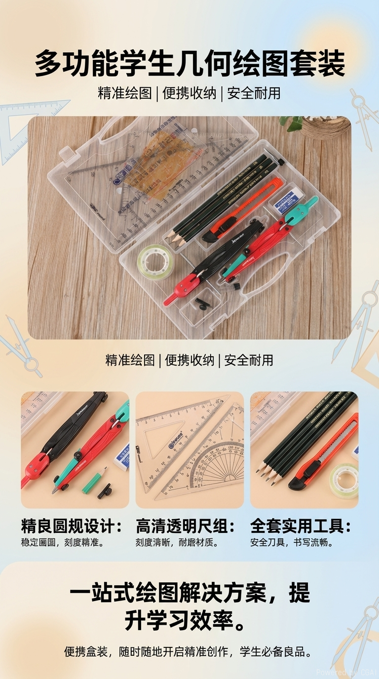 绘图工具设计制图金丝猴高级精密型组合绘图仪详情1