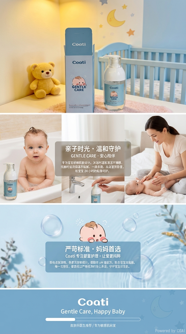 Coati Gentle Care婴儿护理按摩油滋润肌肤详情3