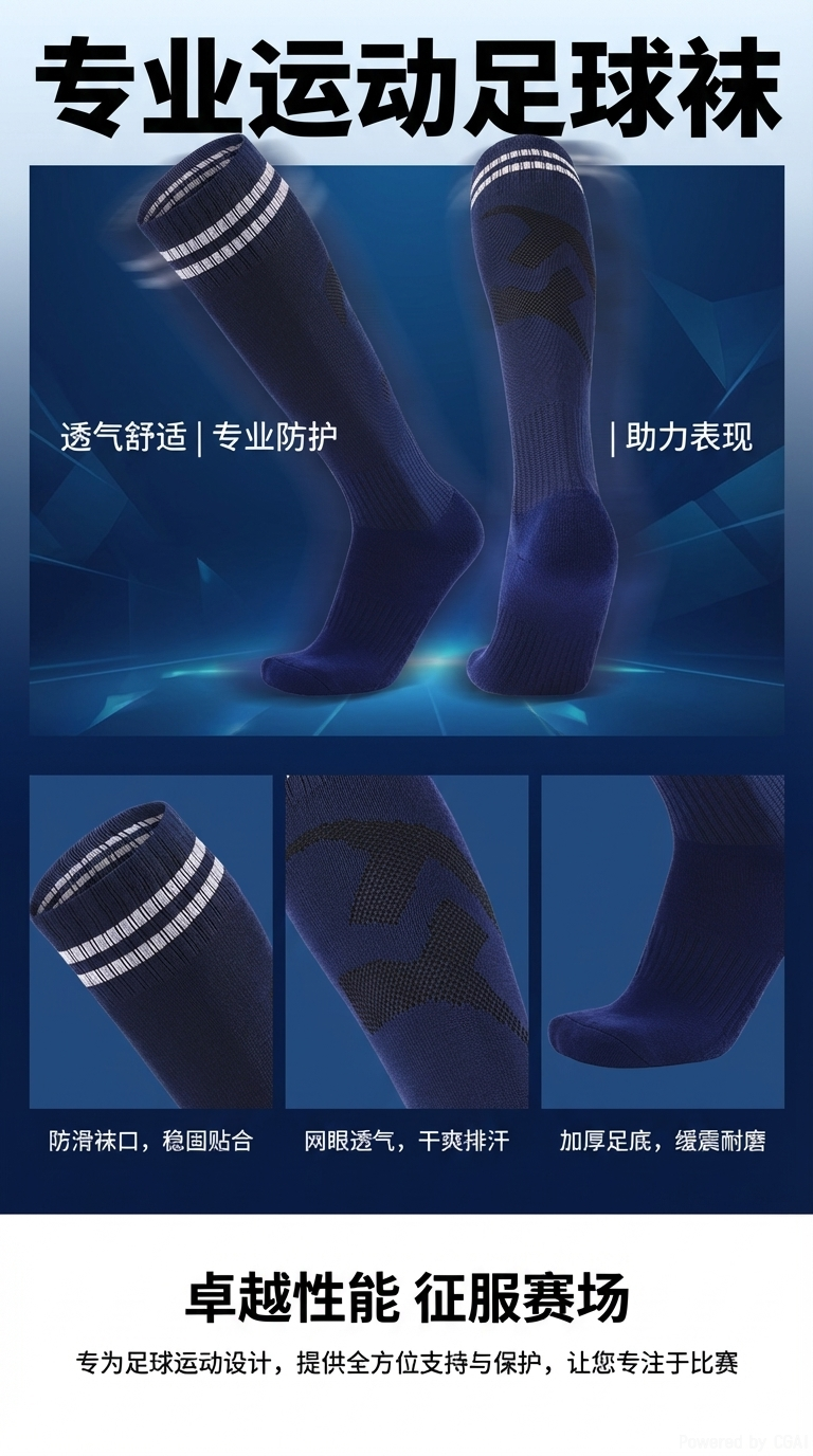 深蓝色运动休闲棉袜男长款潮流潮袜一次性袜子详情1
