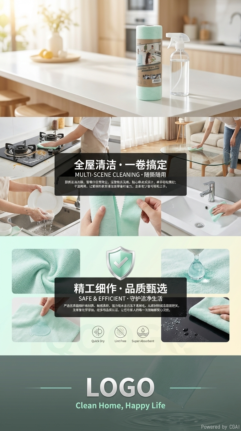 懒人抹布厨房一次性可水洗干湿两用加厚清洁纸巾家用洗碗布洗碗巾详情3