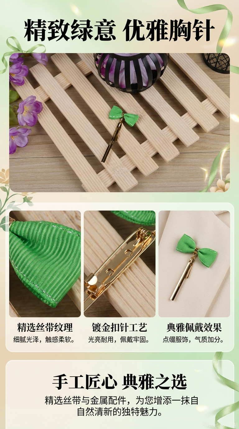 Green bow hair clips, rhindiamond scratch-off hair clips, fashionable hair accessories, head accessories, simple and versatile Japanese and Korean style for women pic 1