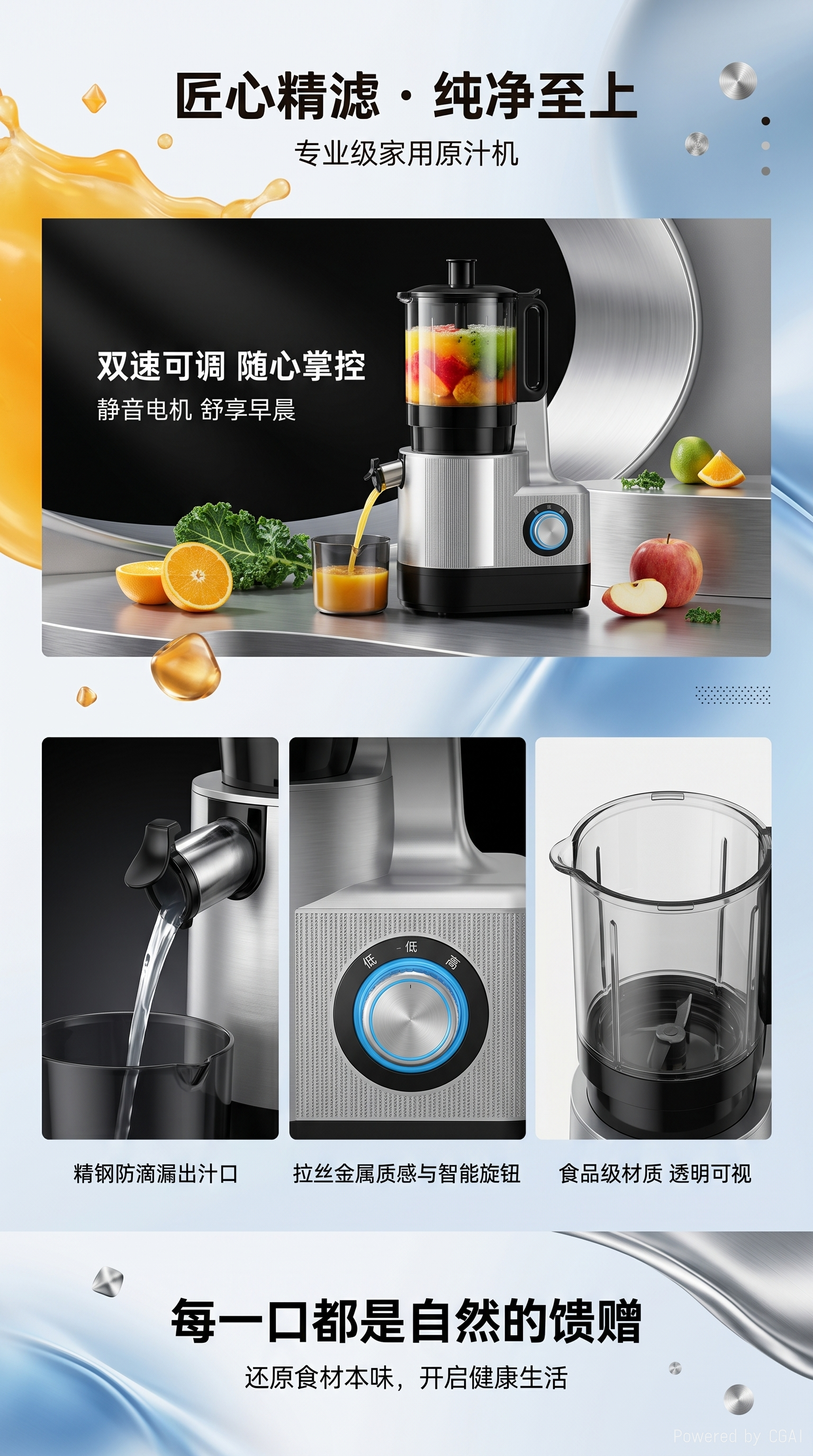 多功能破壁搅拌机料理榨汁一体厨房电器详情1