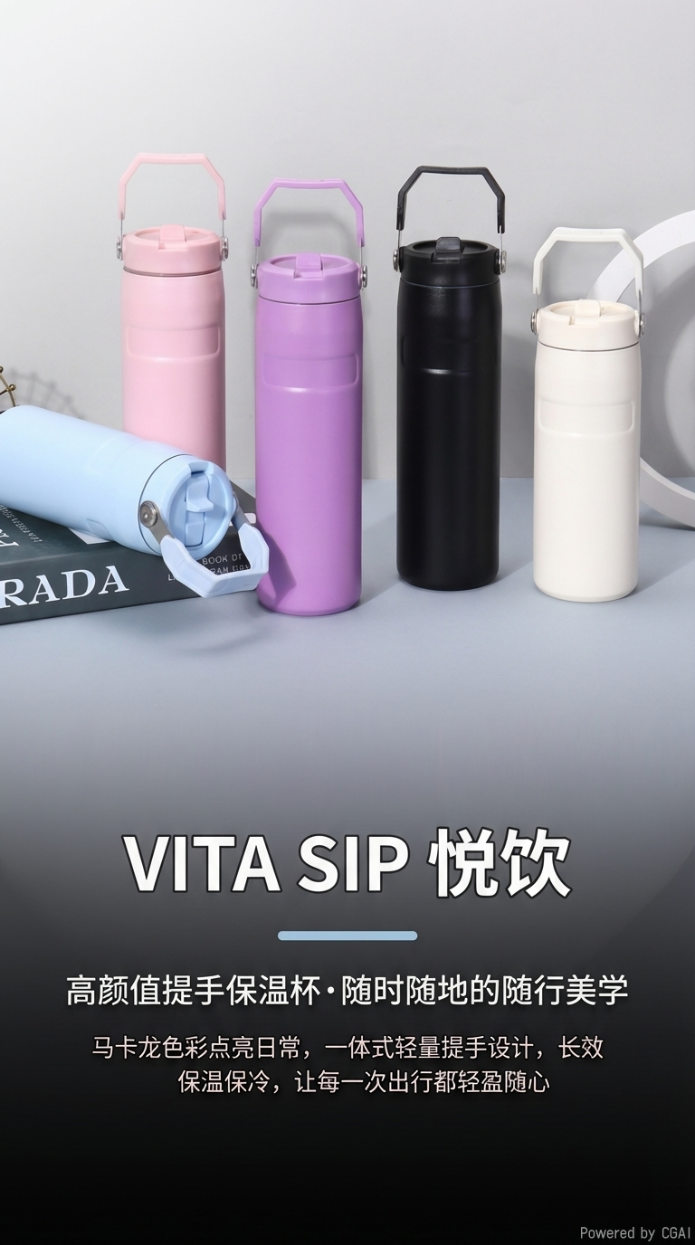 Wholesale16OZ Vacuum Coffee Flask 304 Double Wall Juice Cup 详情1