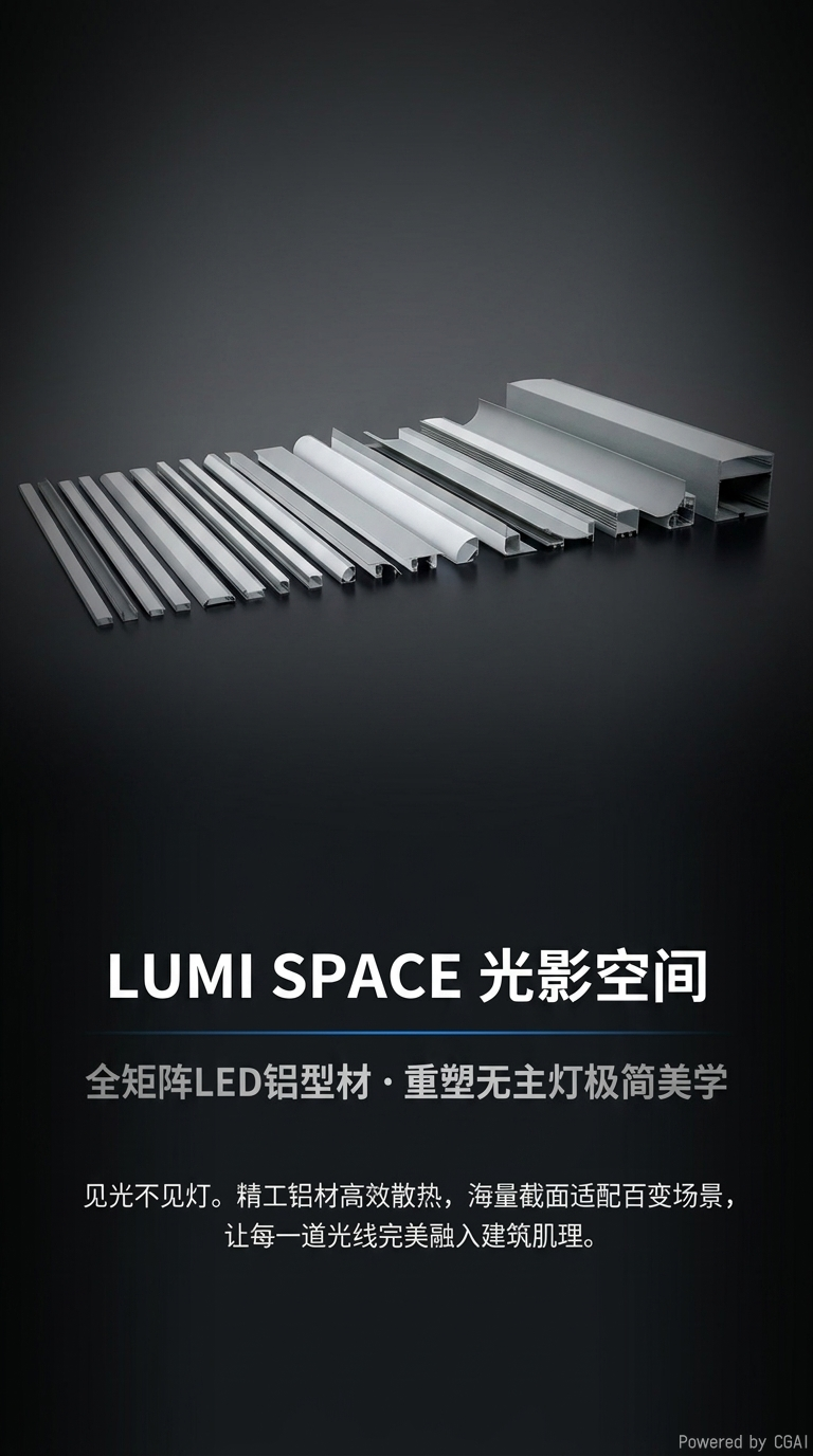 LED铝型材节能照明LED铝型材通用配件详情1