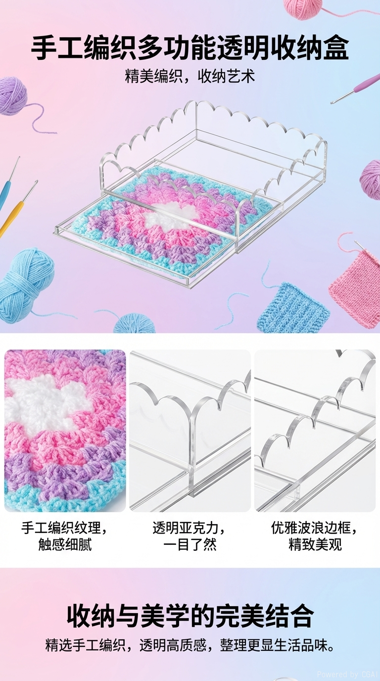 DIY家饰透明金属边框彩色钩编垫子羊毛毡饰品儿童不锈钢蝴蝶配件布艺详情1