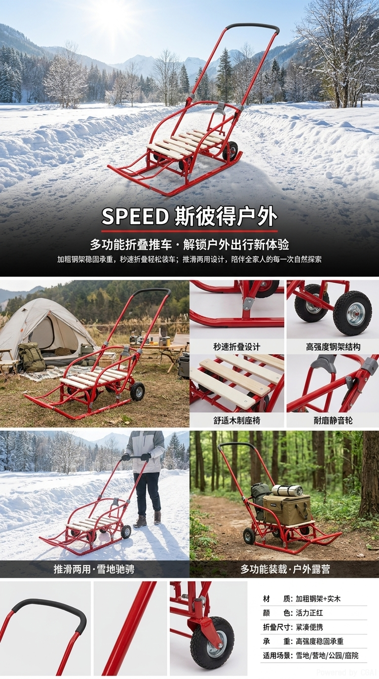 雪橇 滑雪圈 滑雪板  雪地用品  雪圈141341552详情7