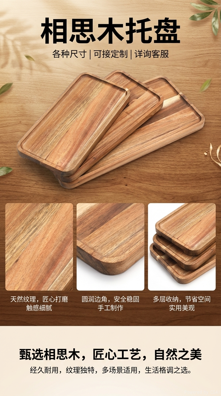 相思木托盘订婚吸塑盘子竹木托盘中东木制品底座详情1