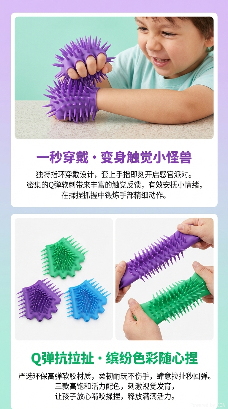 Hot soft gel masaje especial shaking yin guantes de púas suministros de fábrica de adultos ventas directas de comercio exterior de vuelta a la venta interna pic 2