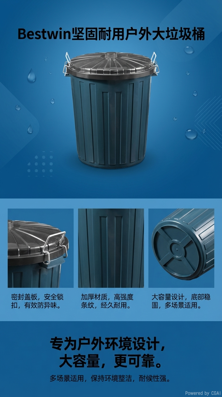 智能踏板夹缝垃圾桶塑料抱抱桶家用大容量可折叠收纳详情1
