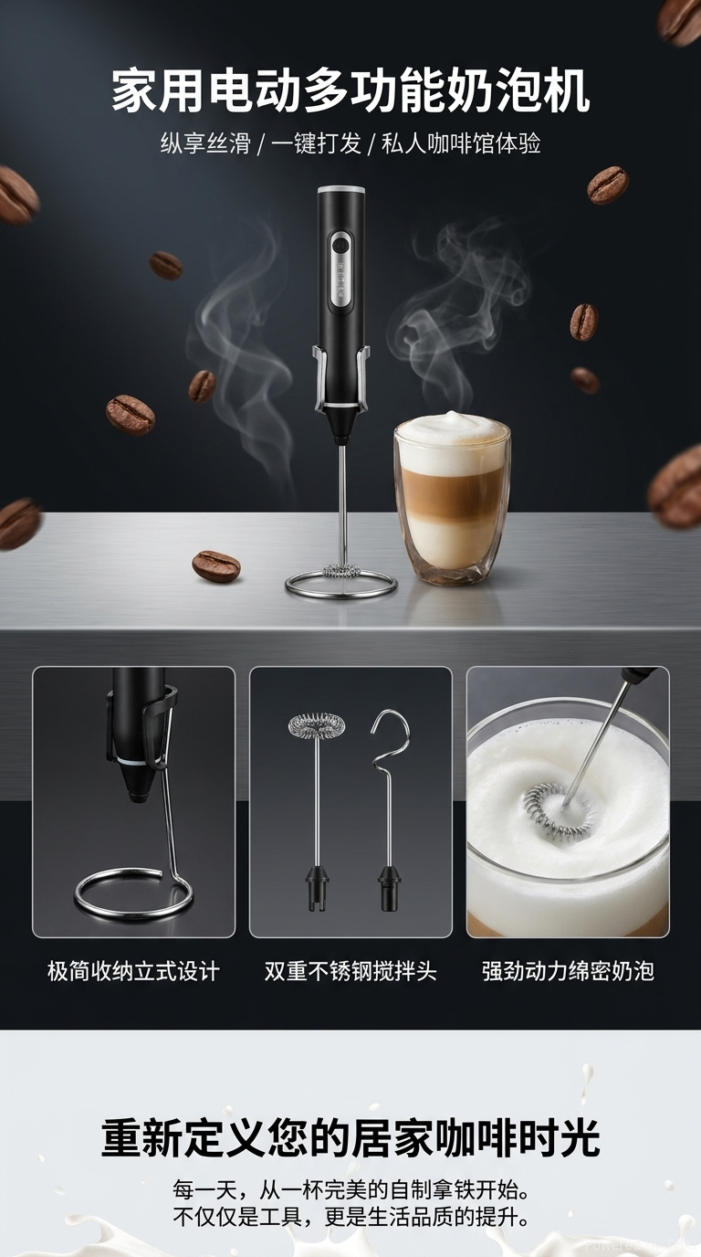 USB charging coffee milk frother, electric egg beater, handheld milk frother, juice and foaming machine pic 1
