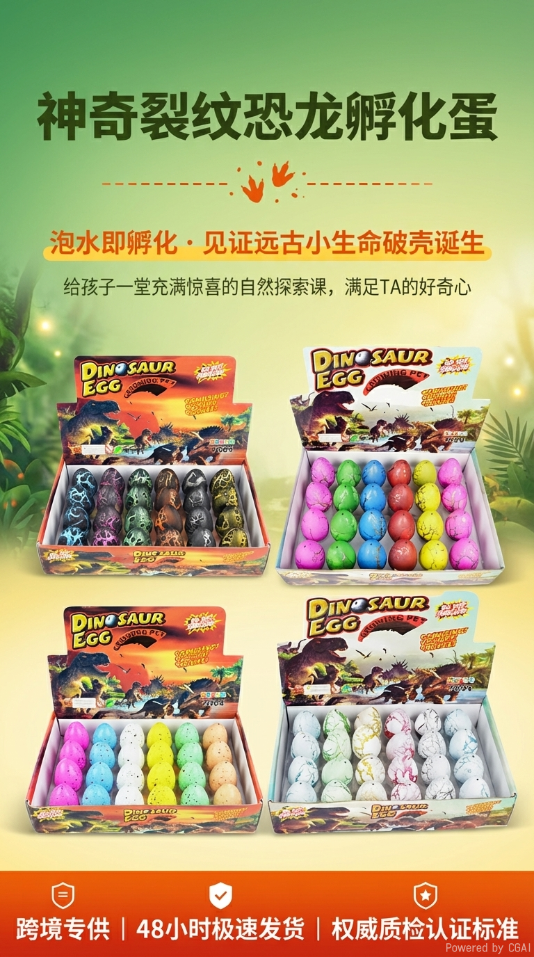 跨境恐龙蛋大号玩具泡水膨胀变大孵化蛋创意新奇玩具批发详情1