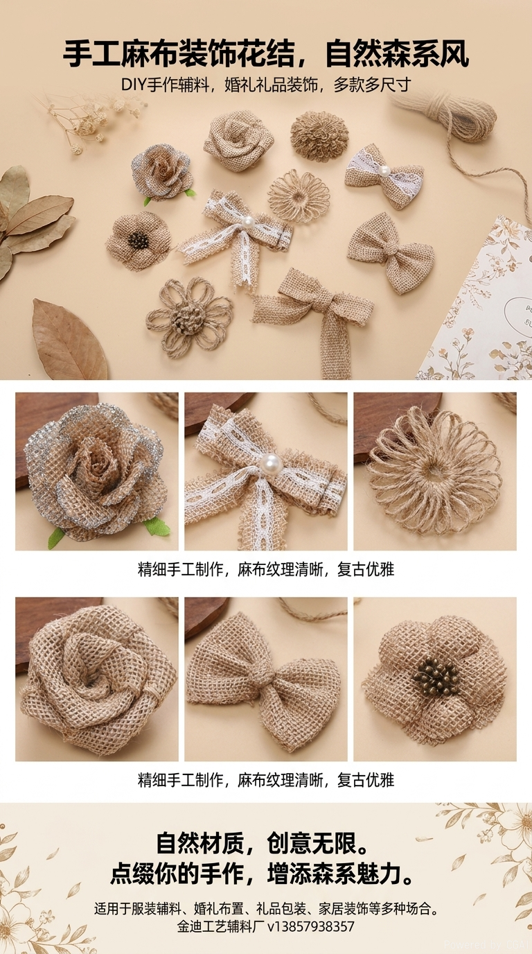 丽丝绒蜡染布装饰品麻布花朵和蝴蝶结蕾丝桌布礼物包装布非洲布详情1