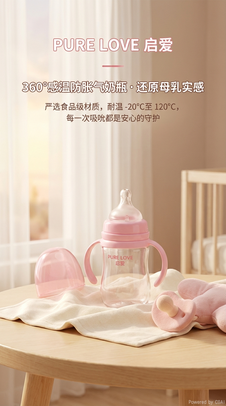 贝亲日康婴儿奶瓶包装盒主体母婴用品奶瓶毛巾套装适用新生儿宝宝护理详情1