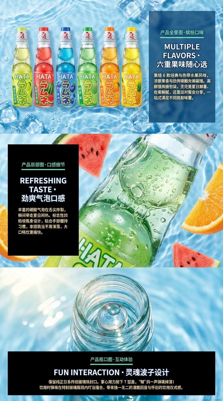 Free shipping! Japanese Hada Bozi soda 200ml, a popular Japanese marble imported glass bottle carbonated drink, a popular beverage bottle, a wine bottle, a glass beverage bottle, a drinking water bottle, a glass bottle packaging box, a beverage bottle pic 2