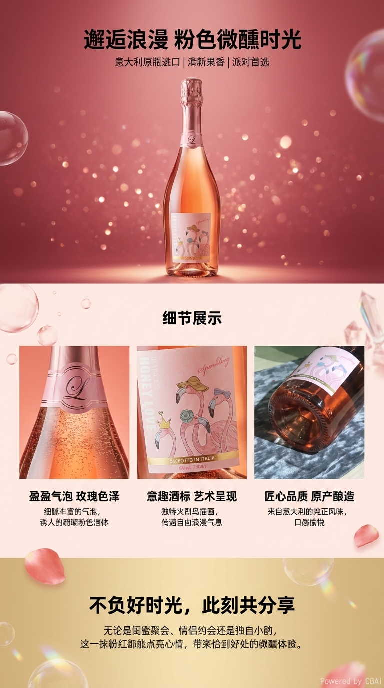 进口葡萄酒艾隆堡蜜恋莫斯卡托桃红葡萄酒详情1