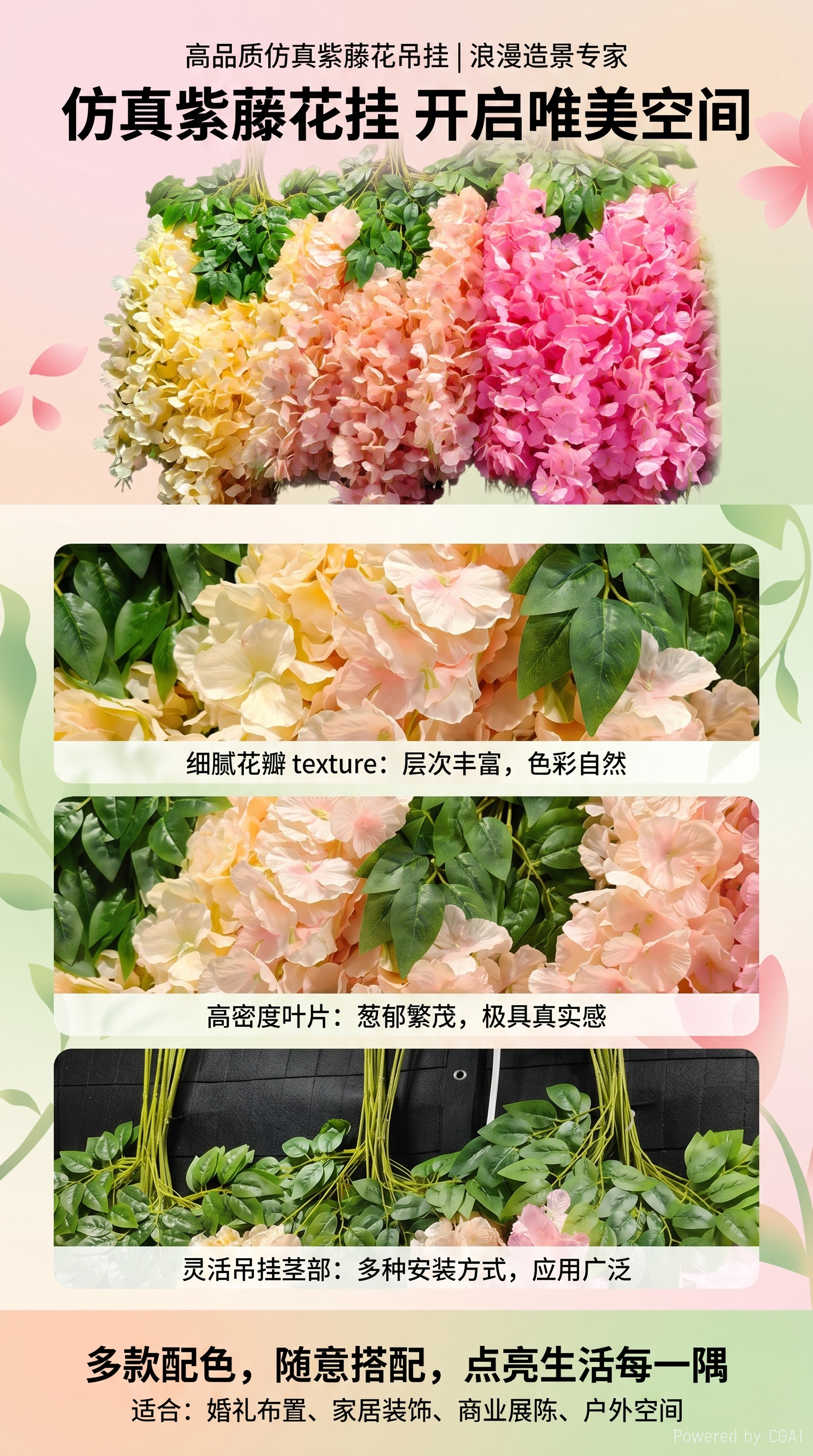 仿真花工艺品礼品装饰花假花装饰花假花仿真花详情1