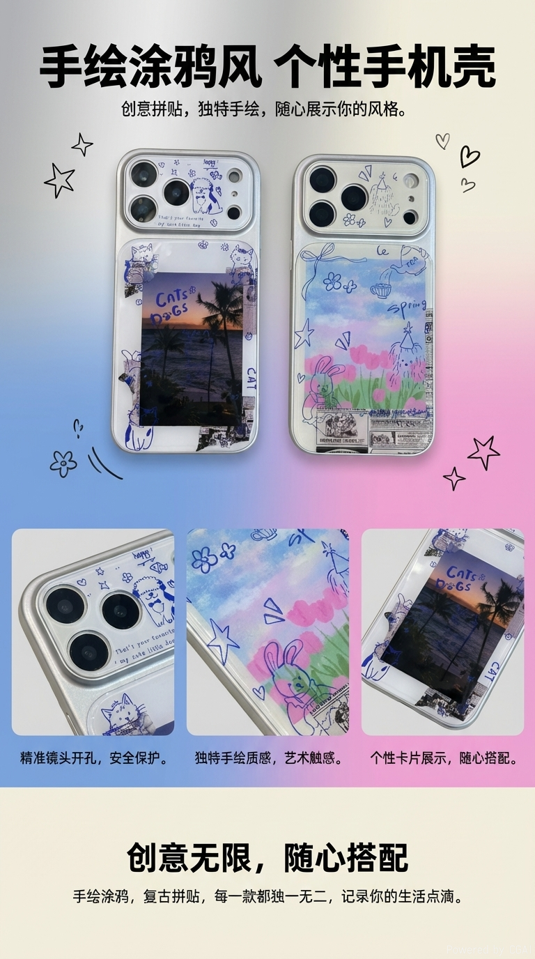 电镀翻盖手机壳硅胶手机链保护套手机壳新款防摔详情1