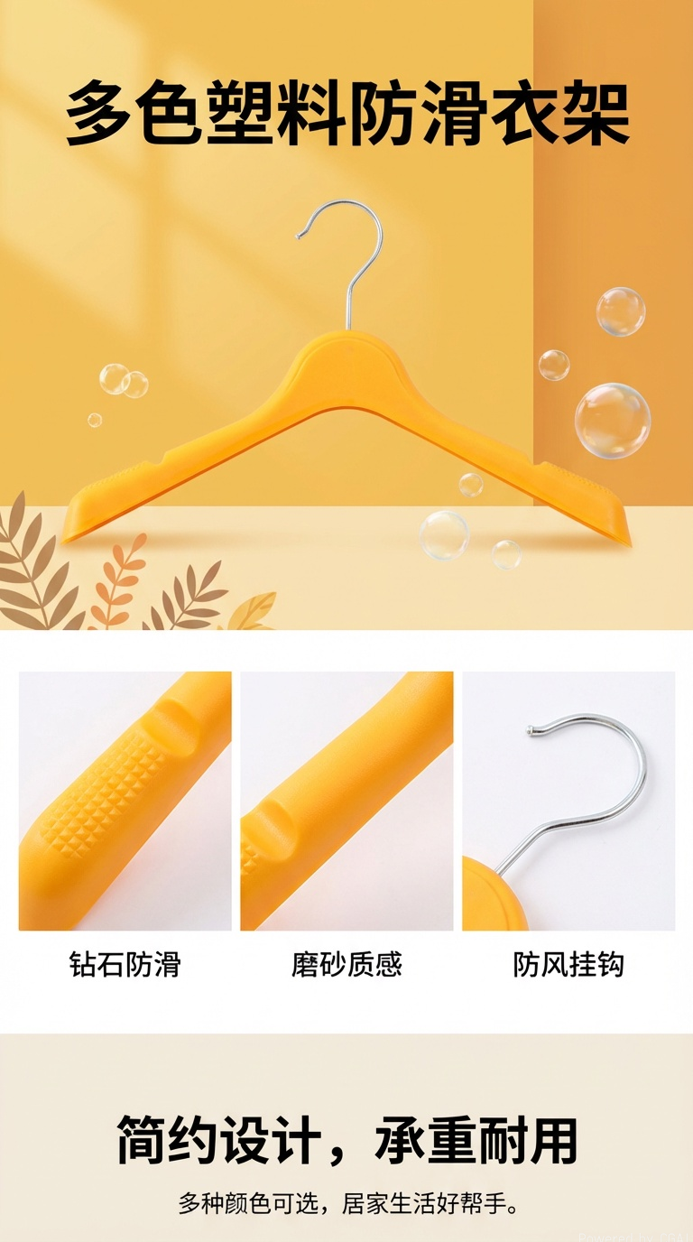 厂家直销塑料儿童衣架童装小孩宝宝白色塑料挂衣架子服装店用衣挂详情1