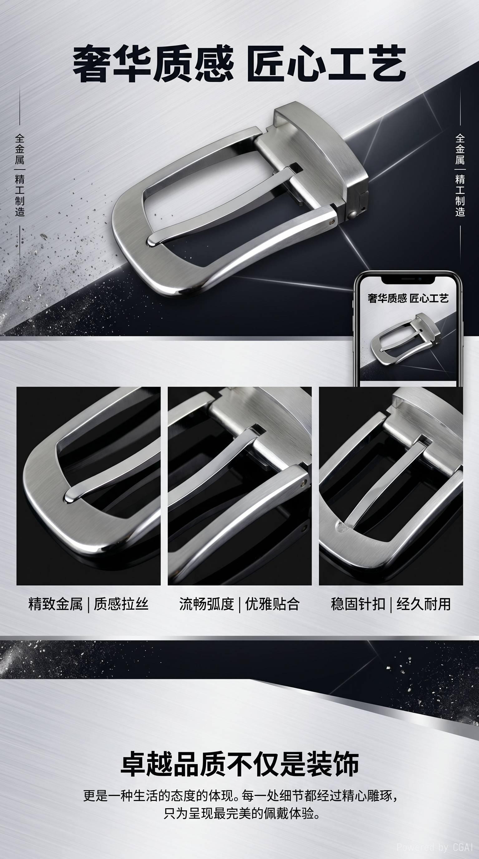 金属皮带扣头铁线扣裤带皮带专用扣件耐磨防滑详情1