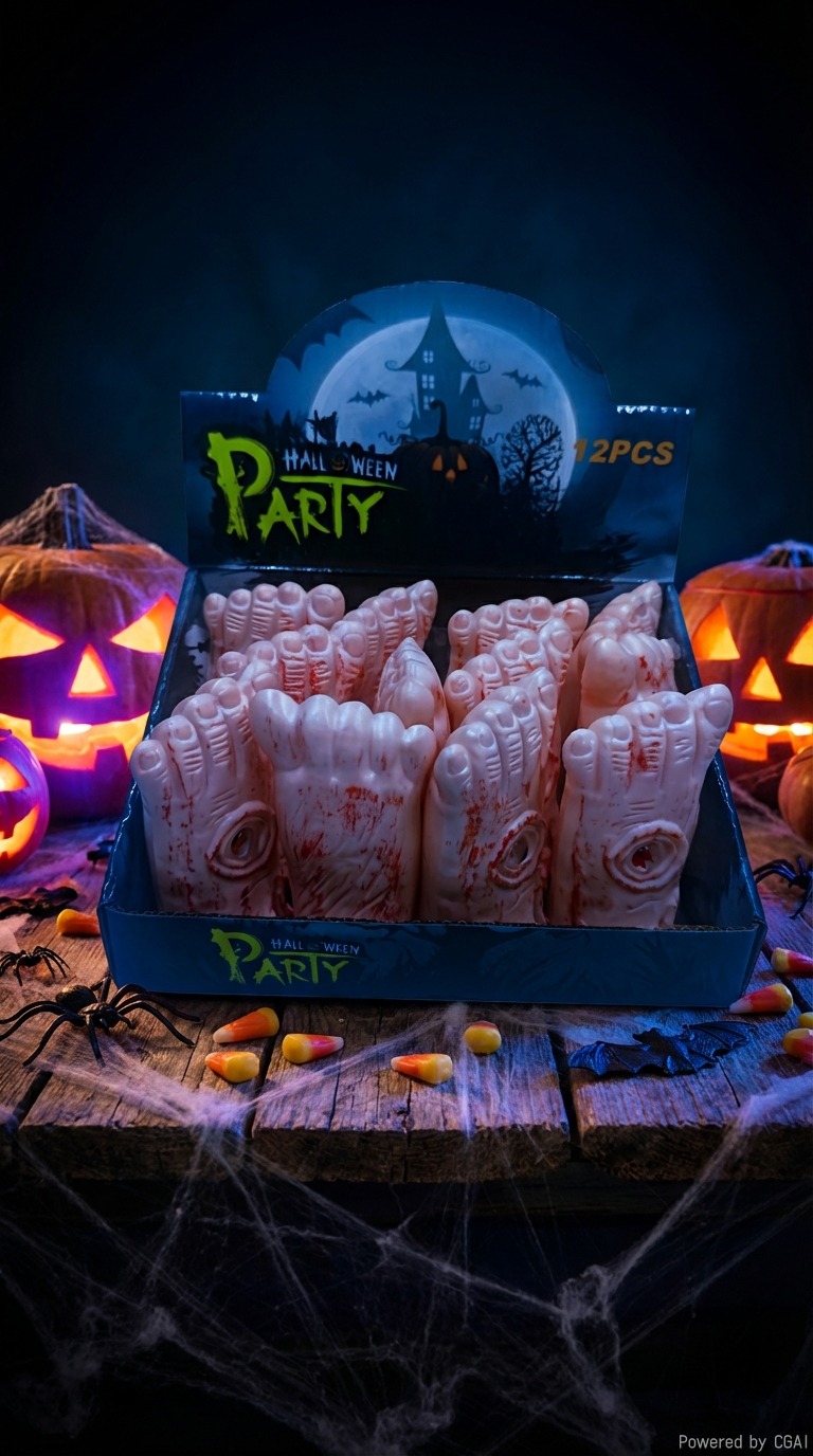 万圣节灯LED电子发光蜡烛灯恐怖脚灯装饰派对布置节日道具详情1