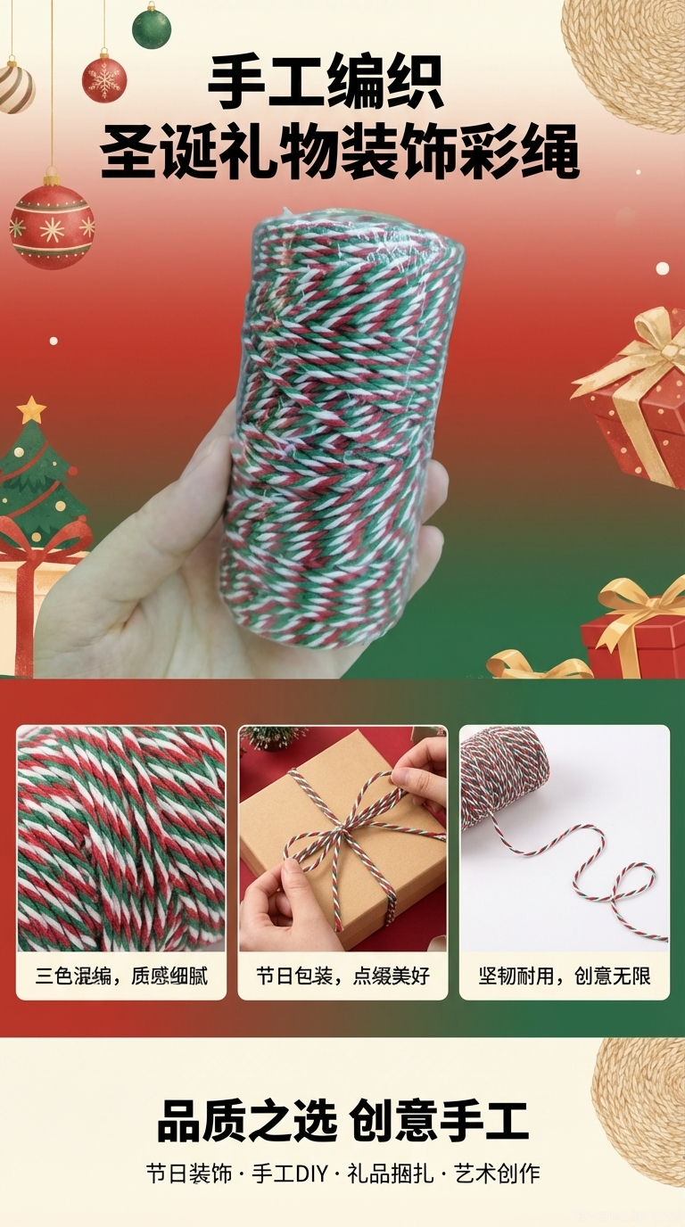 麻绳弹力绳尼龙绳丙纶PP绳牛皮绳多种规格绳子类详情1