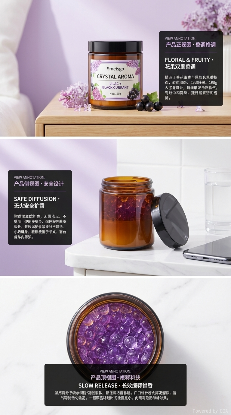 Indoor air fresh fragrance, car solid aroma diffuser, hotel bathroom toilet, ocean ball deodorizing, flameless aroma diffuser pic 2