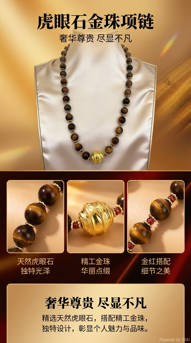 天然石项链女款气质 法式轻奢 通透原石 通勤叠戴 极简款详情1