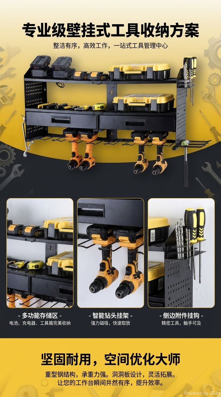 硅胶跨境工具箱包渔具工具盒汽保工具腰包多功能收纳详情1