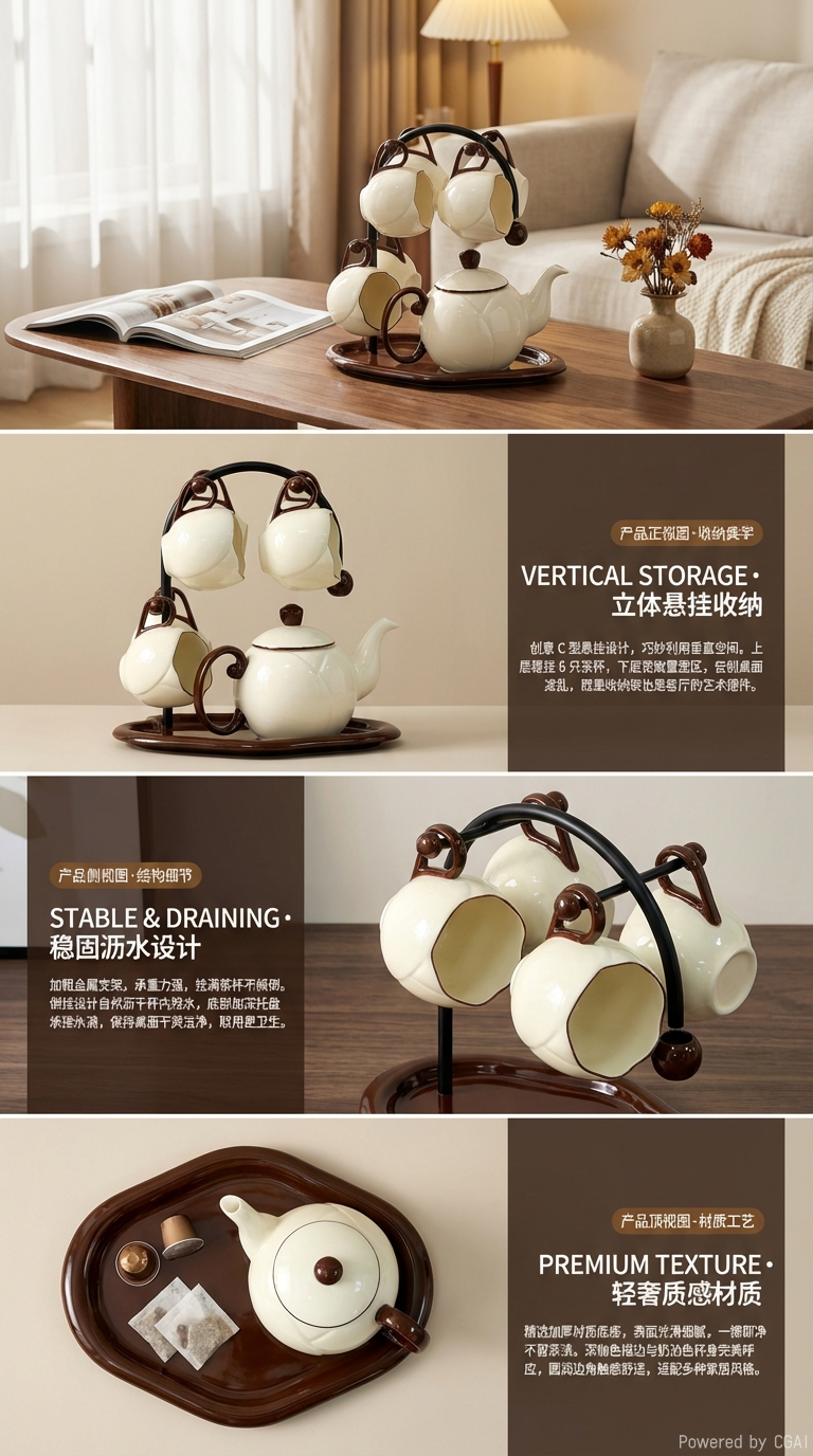茶具套装茶壶茶杯组合家用泡茶用品茶具套装多功能茶具套装适用茶馆详情2