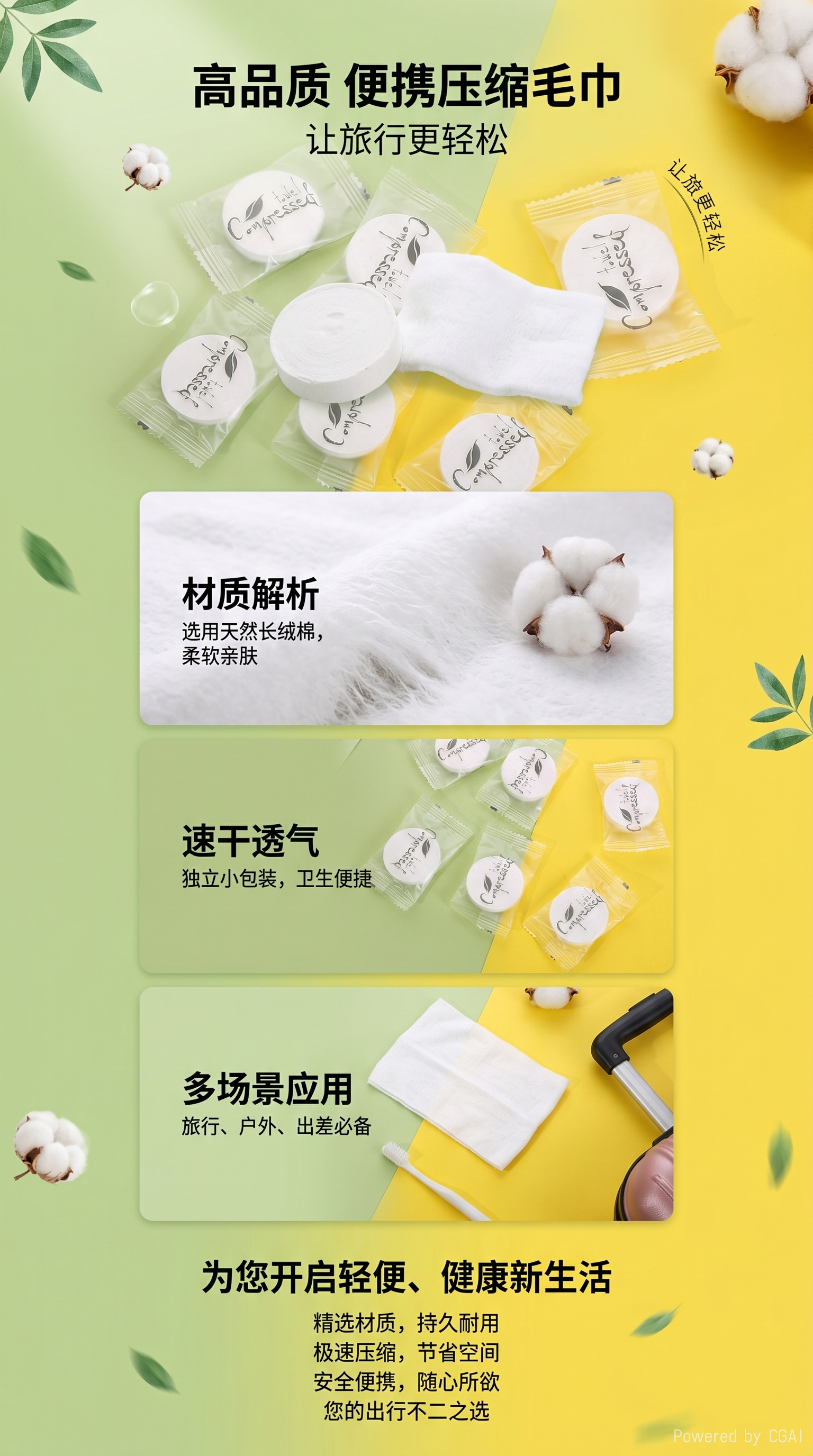 卡通压缩毛巾一次性酒店浴巾压缩洗脸巾柔韧吸水耐用详情1