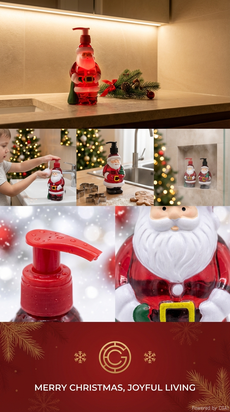 Santa Claus shaped hand sanitizer bottle cartoon hand sanitizer pic 3