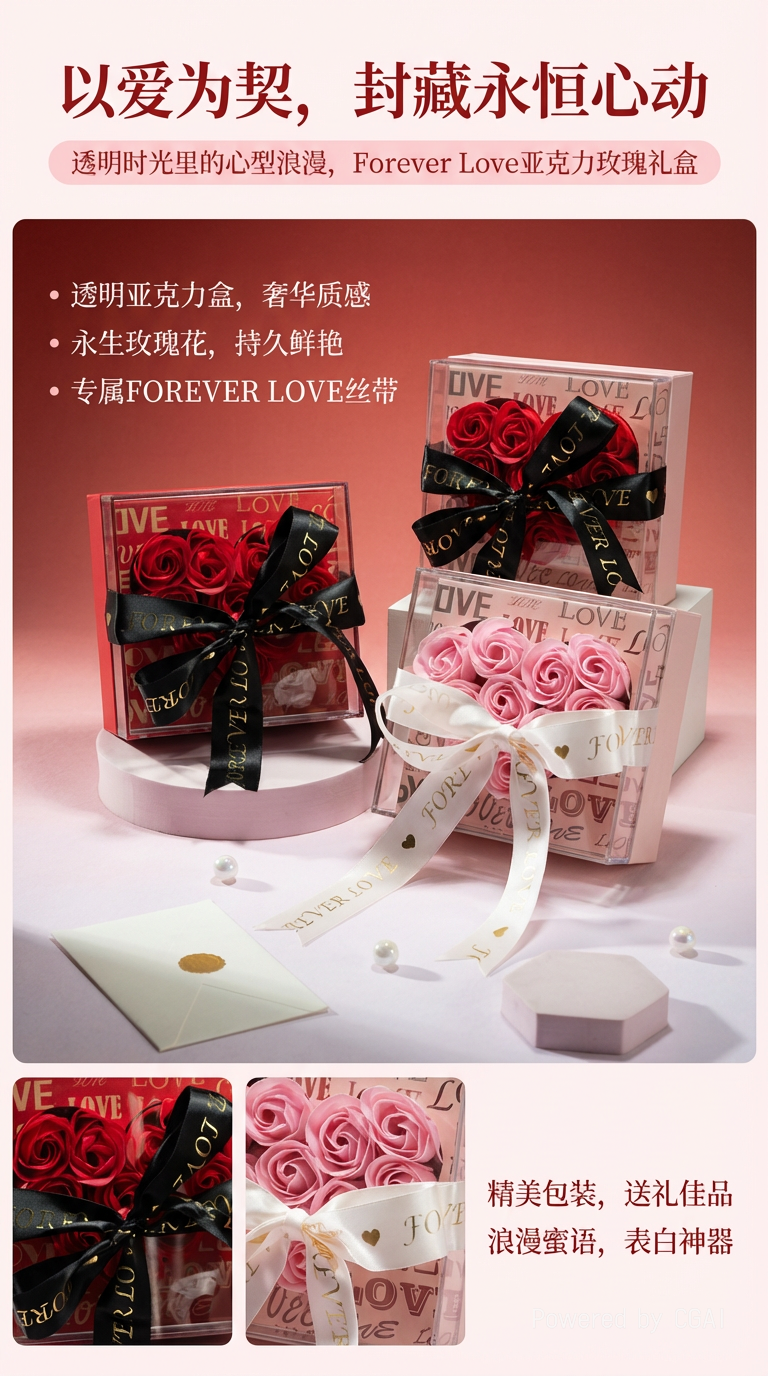 新款礼品盒仪式感情人节礼物盒浪漫爱心饰品盒珠宝首饰包装盒详情1