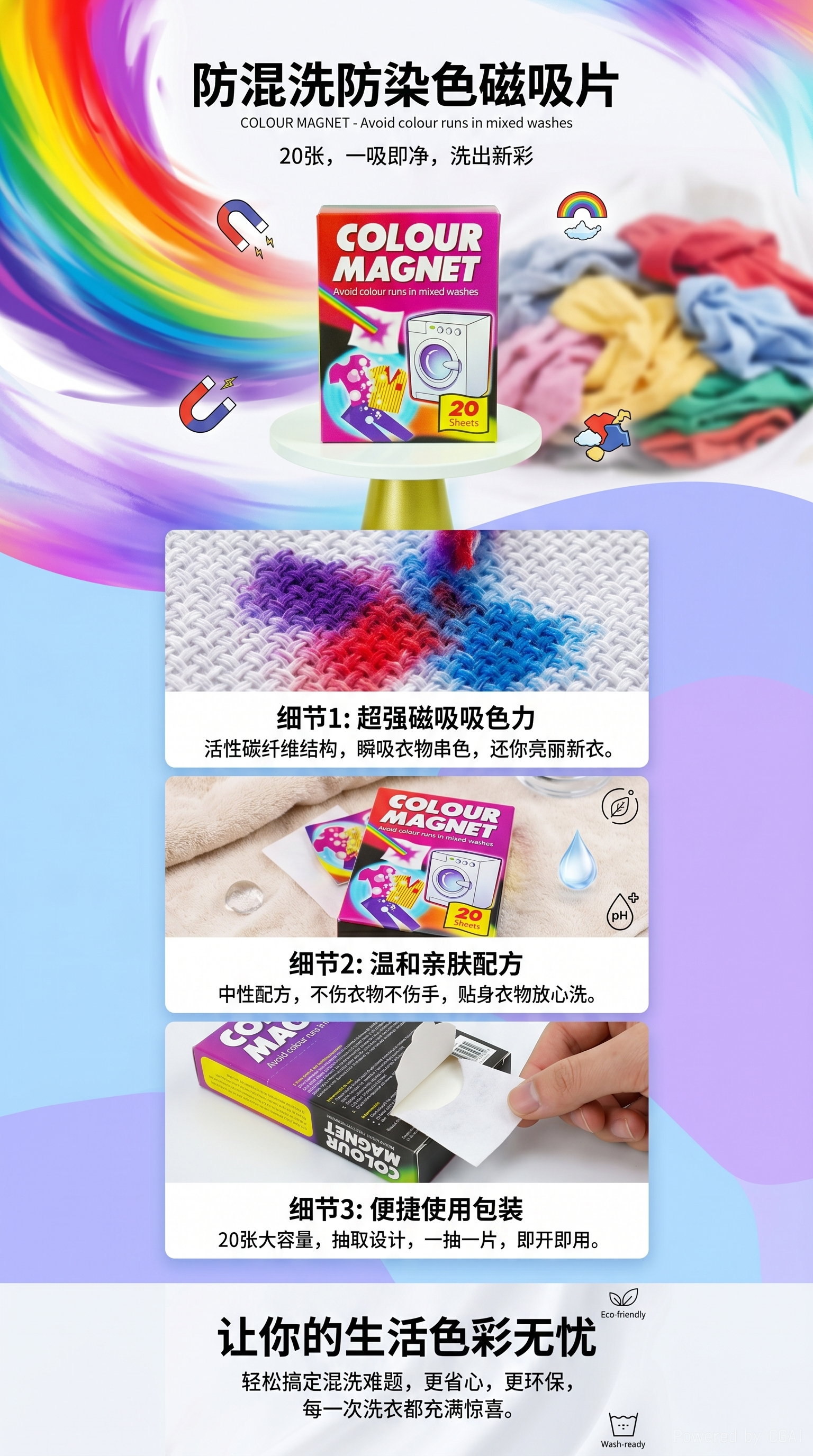 安得雅Colour Magnet洗衣防串色片详情1