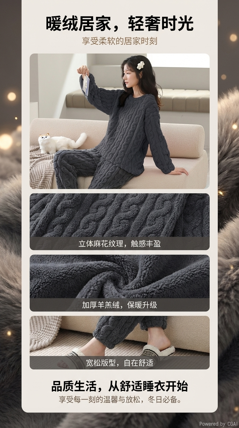 性感女士家居服睡衣套装120g透气舒适居家穿着193734635详情1