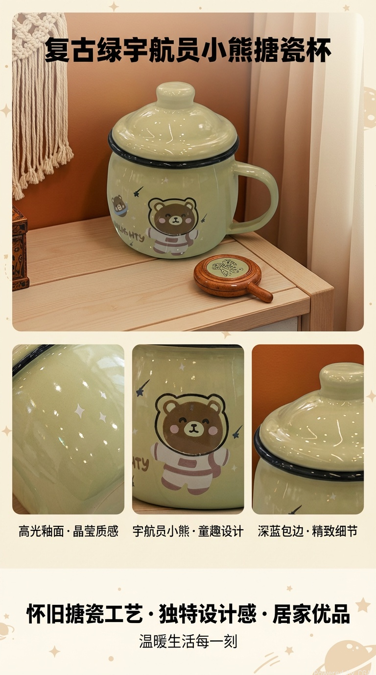 Enamel creative enamel cups, personalized coffee mugs, imitation enamel cups, simple and fashionable home and office hot drink cups wholesale pic 1