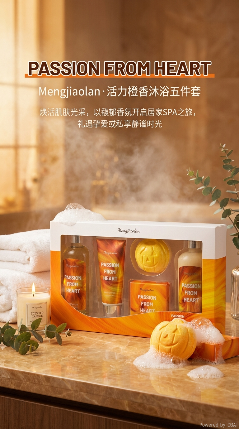 Scented Body Wash gift box set, bubble body wash bathroom products combination, Scented Body wash set, Fresh Fragrance gift set pic 1