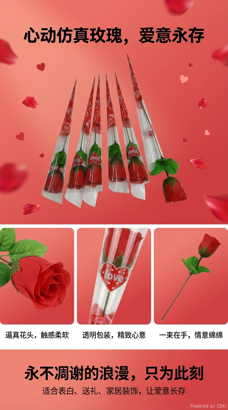 仿真玫瑰钩织花朵假花玫瑰花朵装饰摆件家用摆设钩织仿真花玫瑰花朵假花朵仿真花手工编织仿玫瑰花玫瑰仿真串花藤吊礼品仿真花105557339详情1