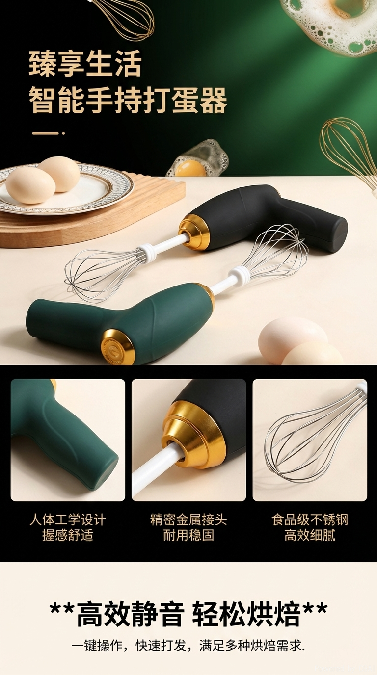 新款零三号多功能枪型打蛋器USB充电式电动打蛋器小家电手打打蛋器详情1