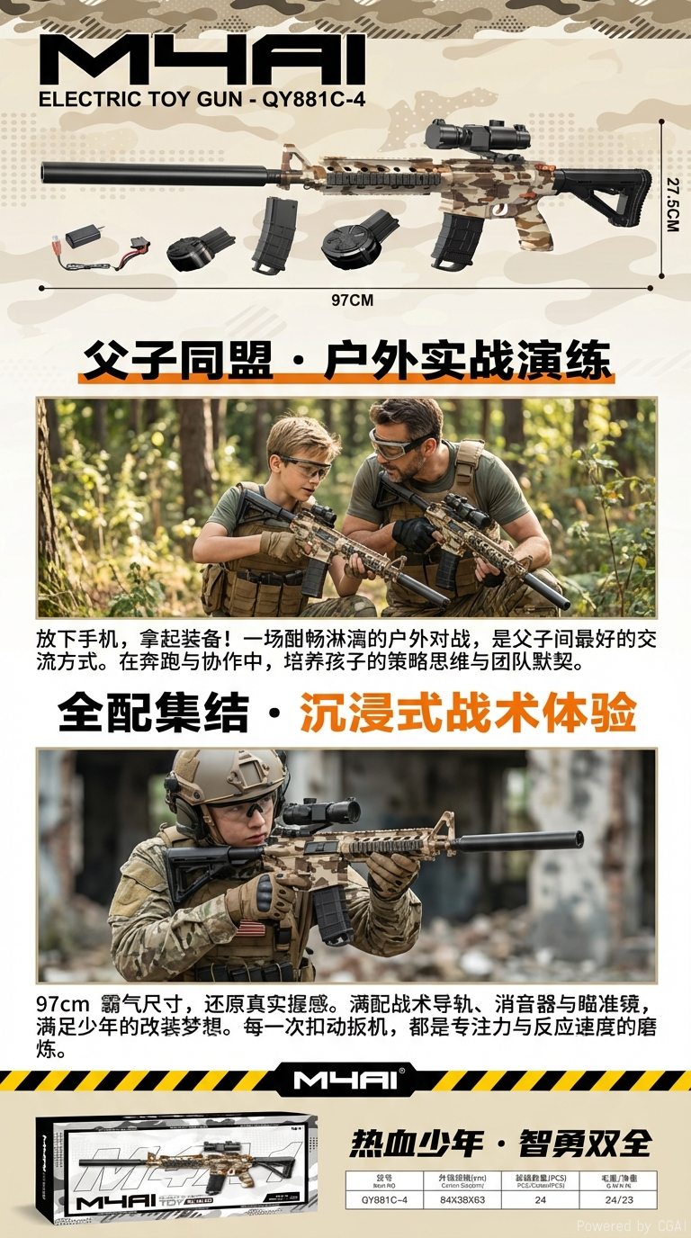 The colorful smoke mute toy gun M416 electric water jet gun submachine gun is a children's toy gun suitable for boys and girls for entertainment and leisure pic 12