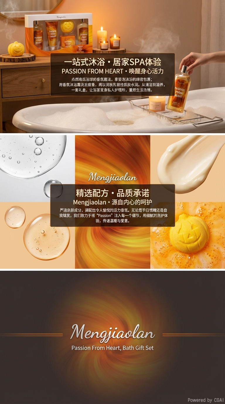 Scented Body Wash gift box set, bubble body wash bathroom products combination, Scented Body wash set, Fresh Fragrance gift set pic 3