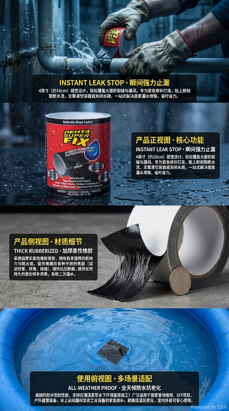 工业产品强力胶带粘性强耐用防撕裂防水胶带厂家直销详情2