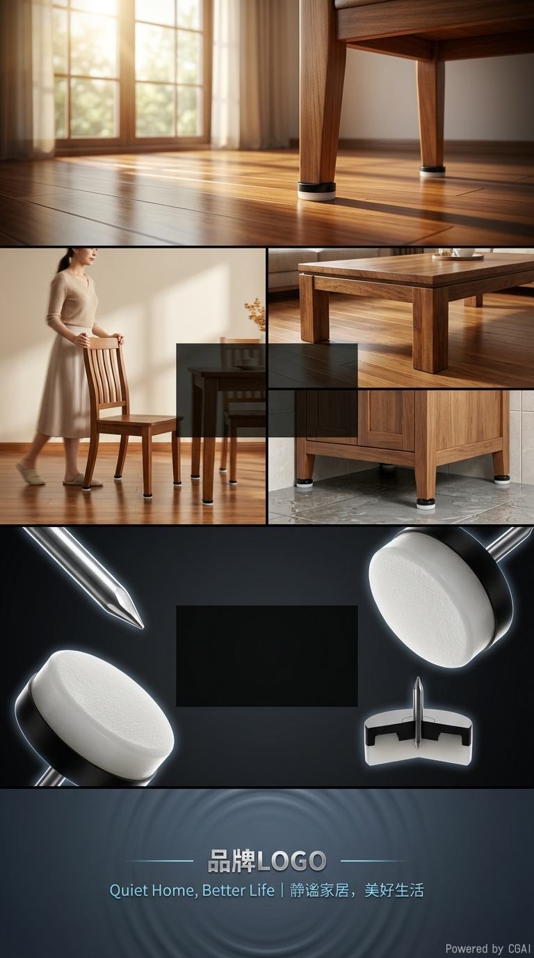 防滑防刮静音防潮家具脚保护神器家具脚保护垫详情3