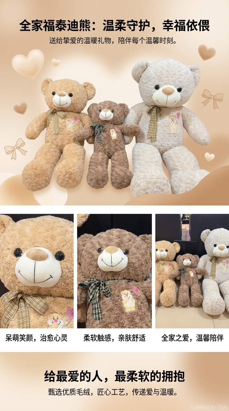 气球宝贝熊毛绒玩具玩偶娃娃可爱柔软居家装饰礼物详情1