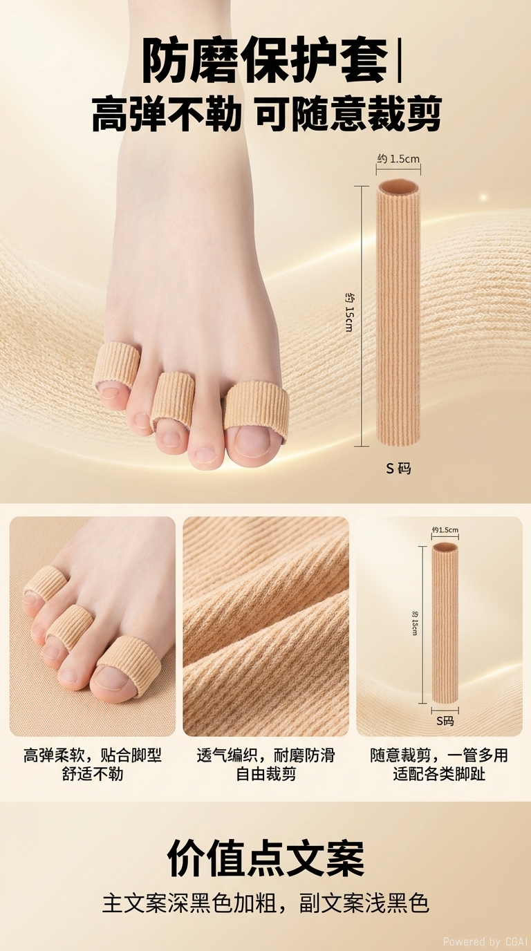 Foot protection, anti-abrasion protective cover, toe and heel protective cover set pic 1
