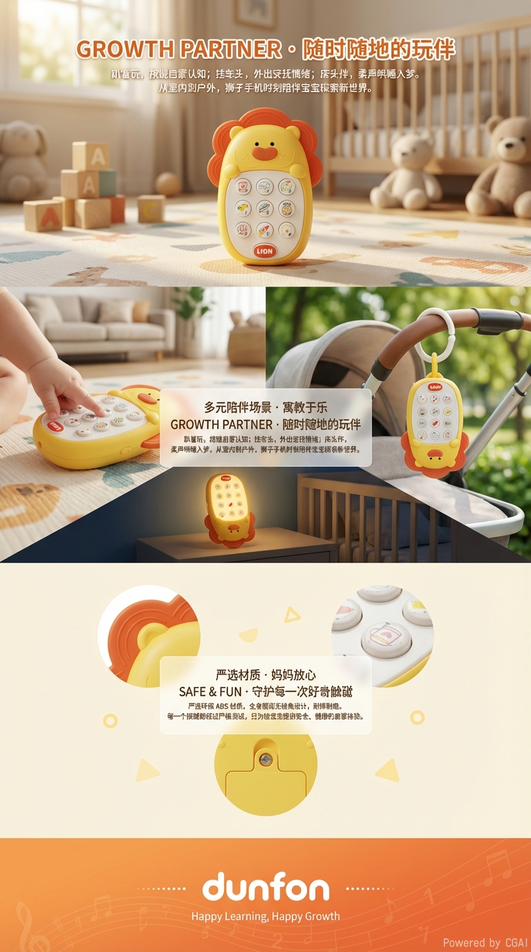 Children's toy mobile phone cartoon interactive early education and intelligence toy is suitable as a gift for babies over 3 years old pic 3