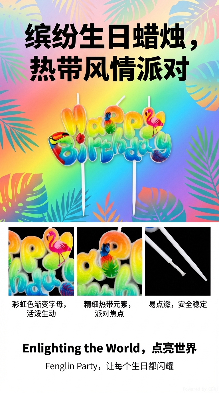 Colorful birthday candles, gradient color candles, cake inserts, birthday digital candles, acrylic party supplies pic 1