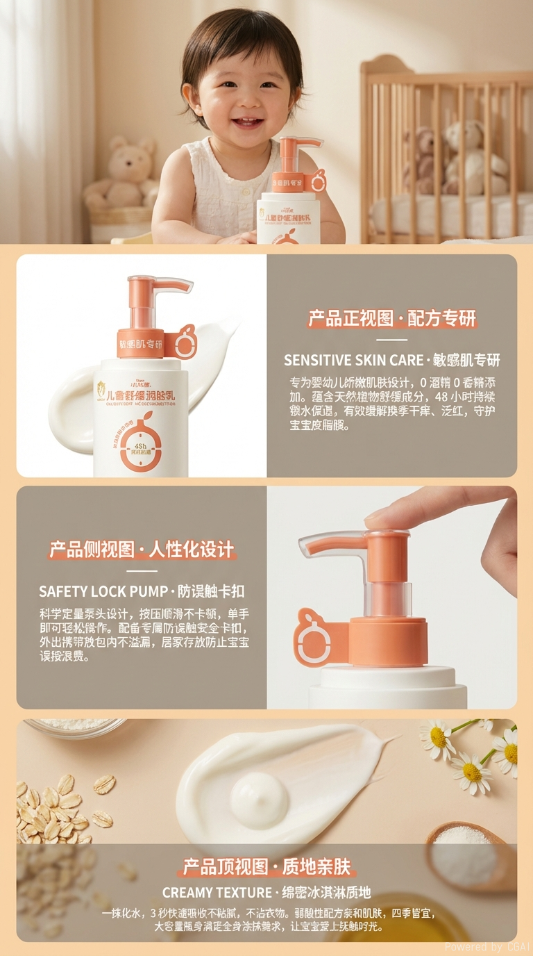 Loción calmante para niños loción calmante para niños hidratante y reparador suave no irritante crema para bebés y niños pic 2