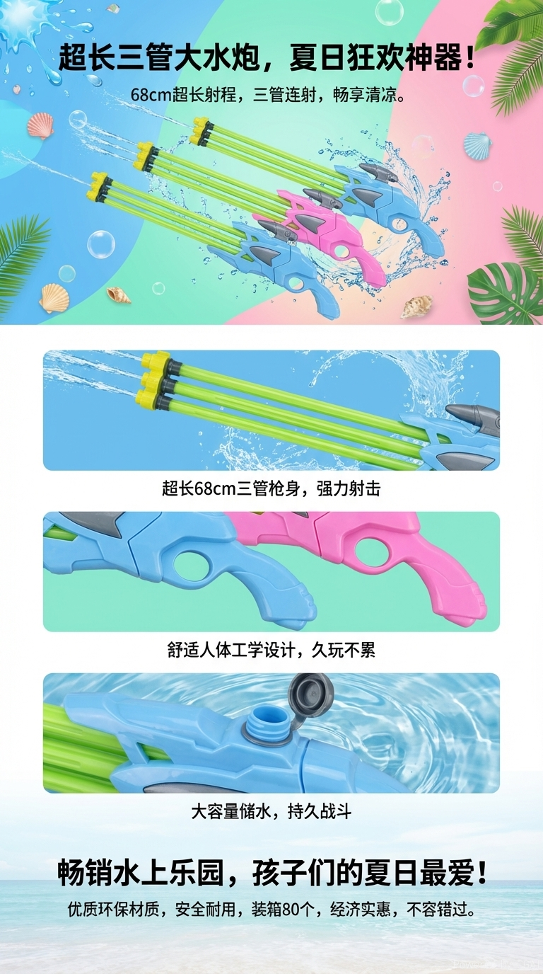 脉冲水枪电动玩具戏水枪儿童沙滩玩沙水枪094200547详情1