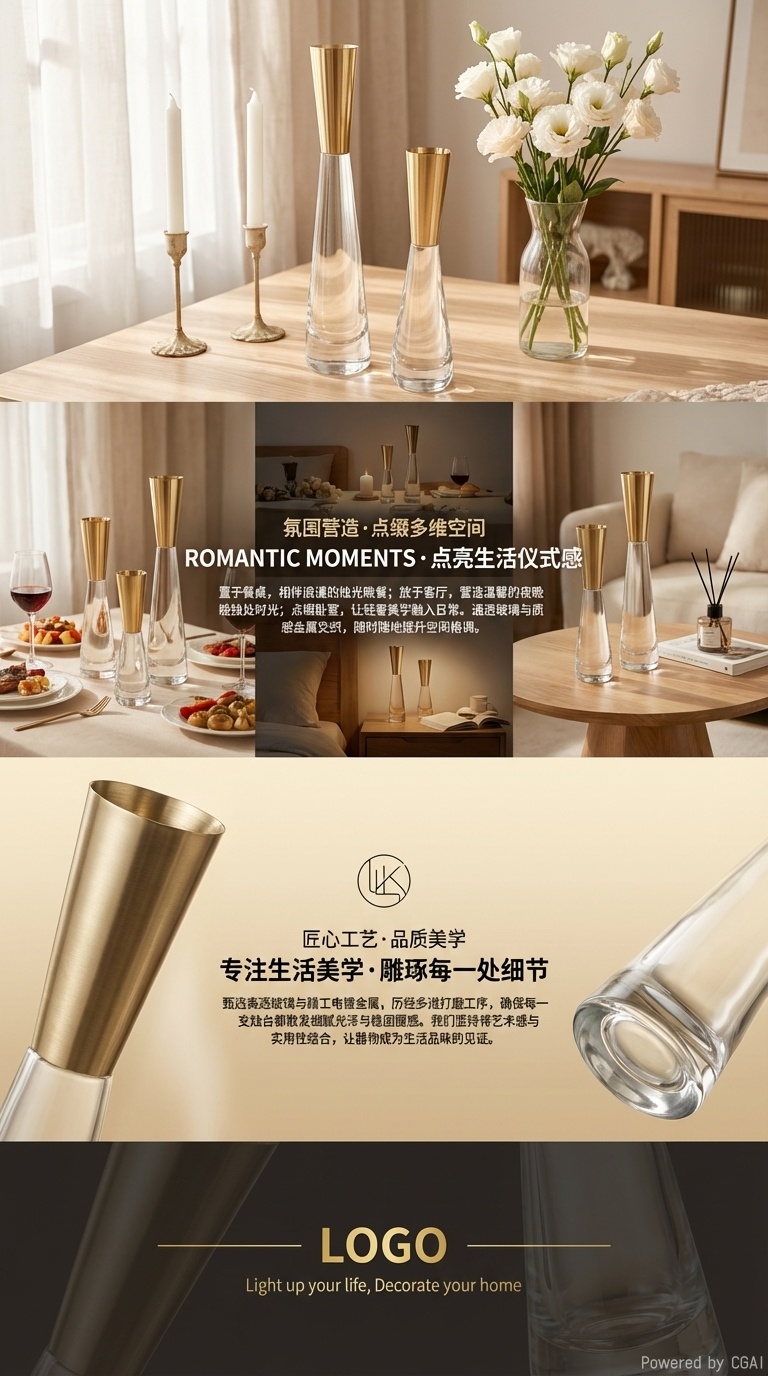 Candlestick home essentials, candlestick handicrafts pic 5